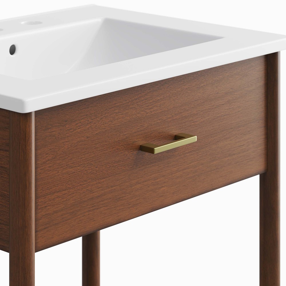 Zaire 24" Bathroom Vanity in Walnut White