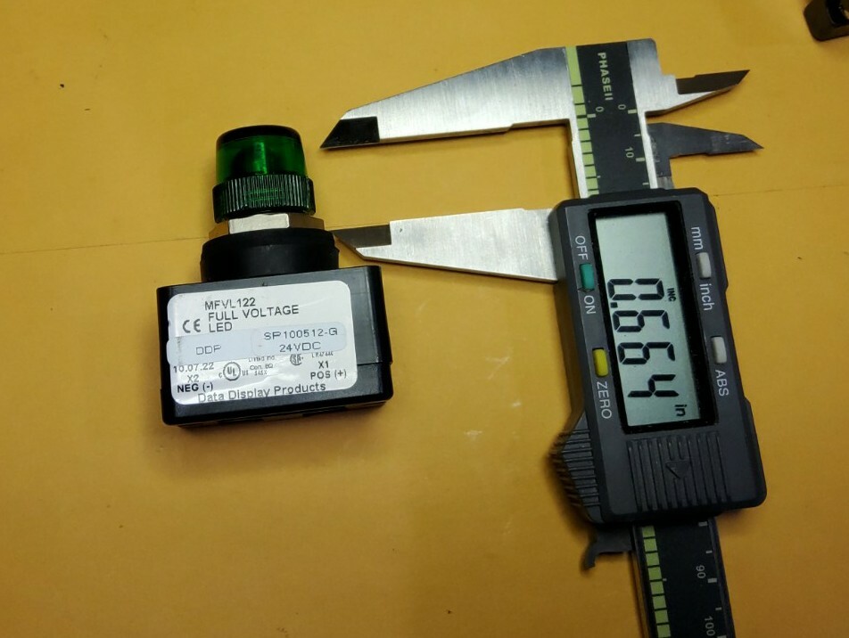 DATA DISPLAY PRODUCTS MFVL122 5/8" LAMP INDICATOR 125V DC