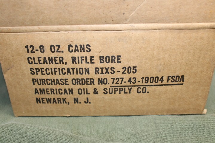 WW2 US Military Issue 6 Ounce Rifle Gun M1 Garand Bore Cleaner Can 30-06