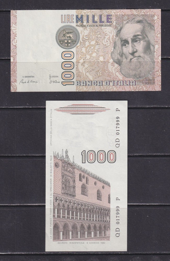 ITALY - 1982 1000 Lira UNC Banknote