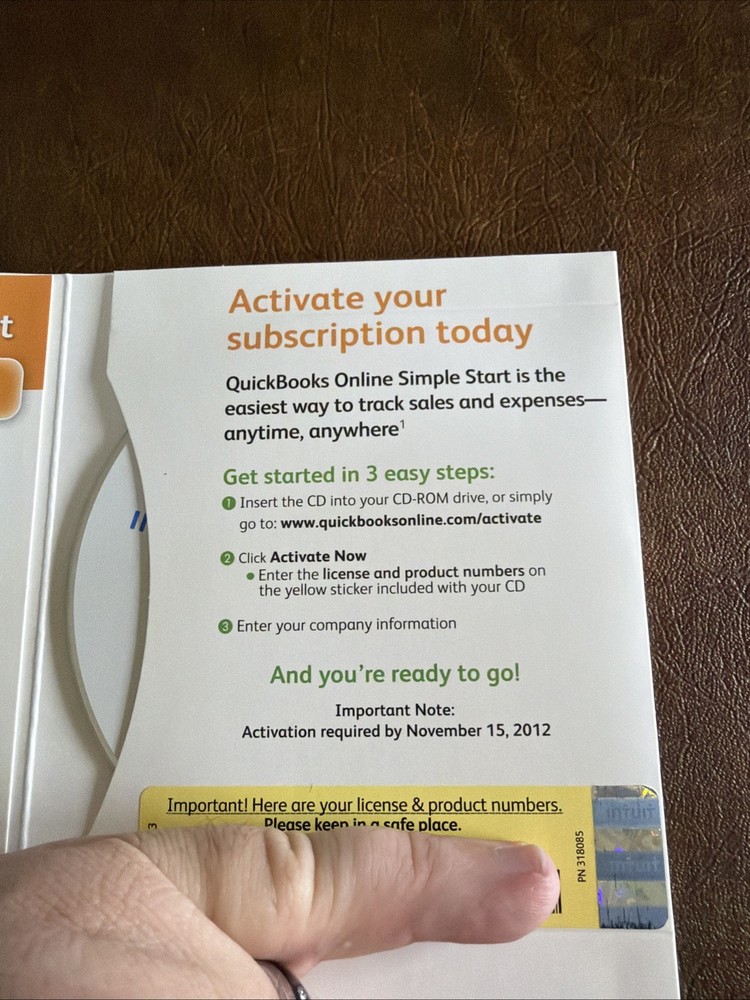 Intuit QuickBooks Online 2011 Small Business Accounting - Cd And Reg Code