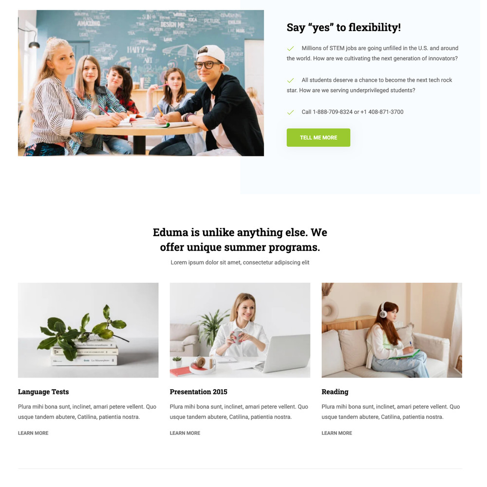 Tech Camp Website Design with Free VPS Web Hosting and Installation