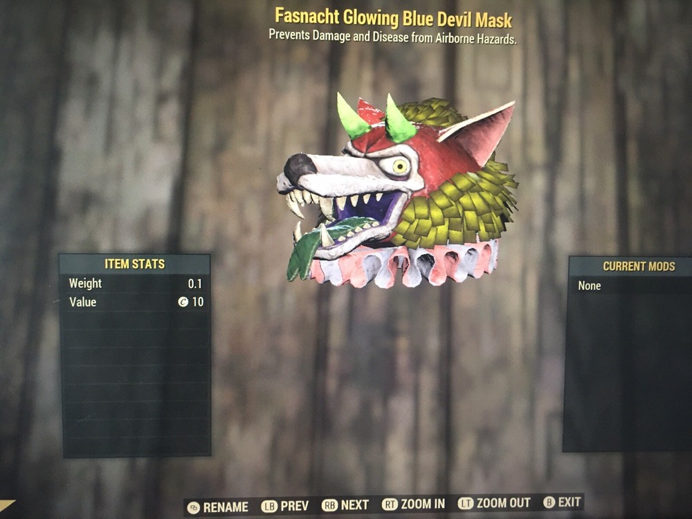 (Xbox) Fasnacht Glowing Blue Devil Mask