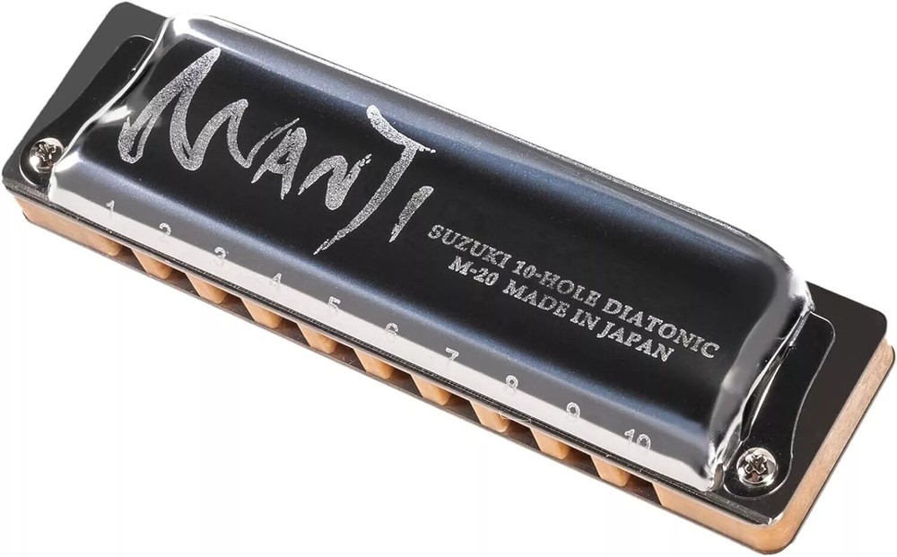Suzuki Manji 10 hole Diatonic Harmonica M-20 - Multiple Keys Available