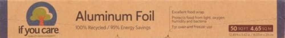 100% Recycled Aluminum Foil - 50 FT