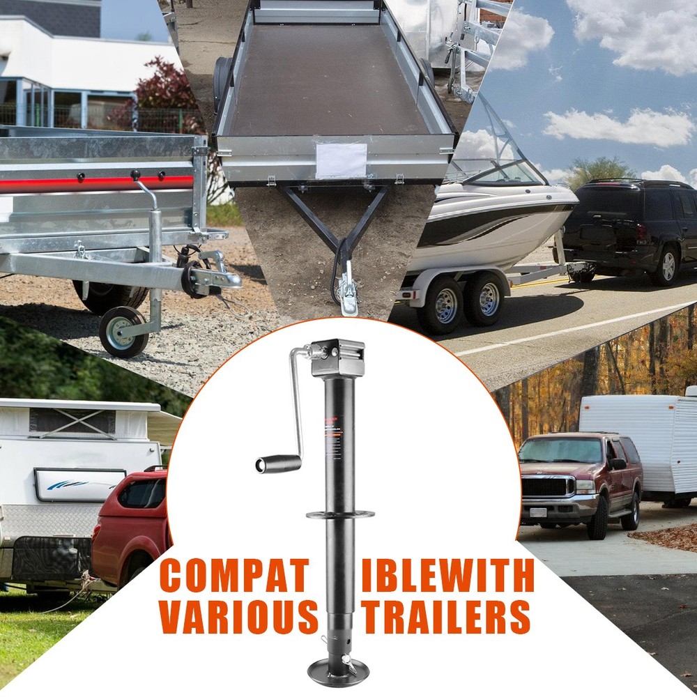 5000lb Capacity A-Frame Trailer Jack 23" Lift Drill Powered Height Adjustable