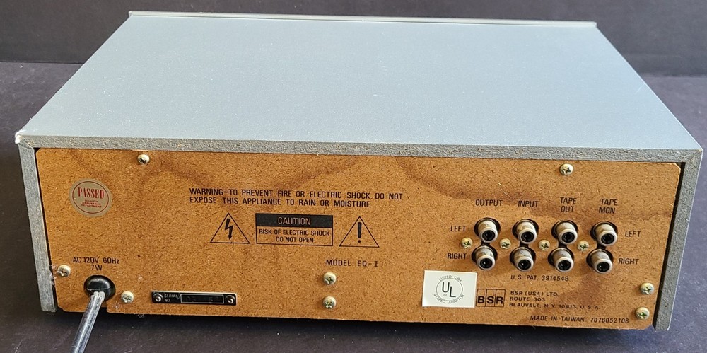 BSR EQ-I Stereo Frequency Equalizer Turns On Vintage