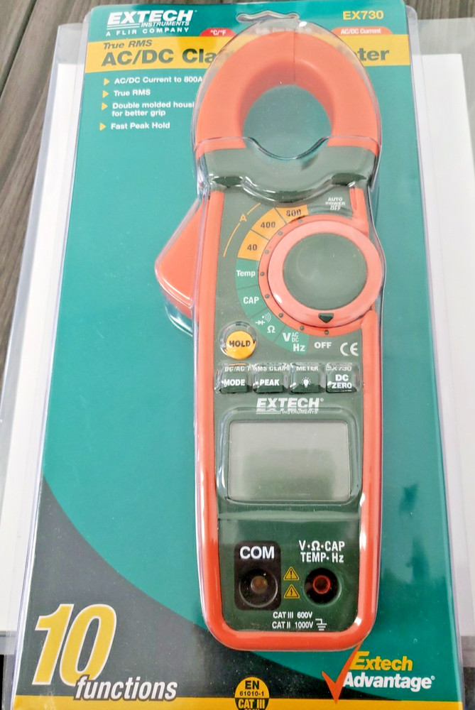 Extech EX730 800A, AC/DC Clamp Meter