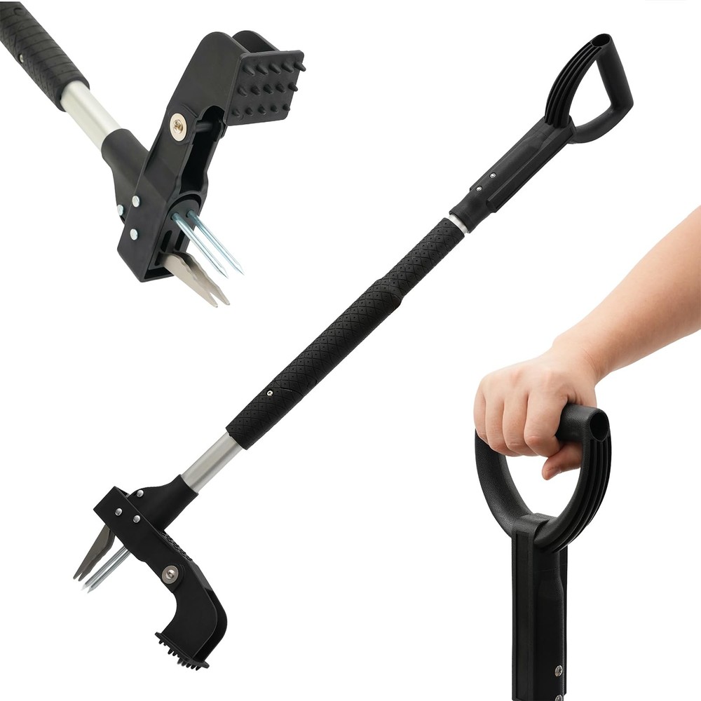 Weed Puller Tool, Gardening Stand-Up Weeder Puller with Ergonomic 39" Long Ha...