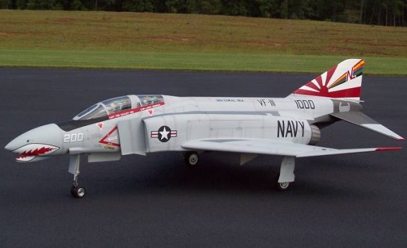 F-4 Phantom 1/5 scale Giant Scale RC AIrplane Printed Plans & Templates
