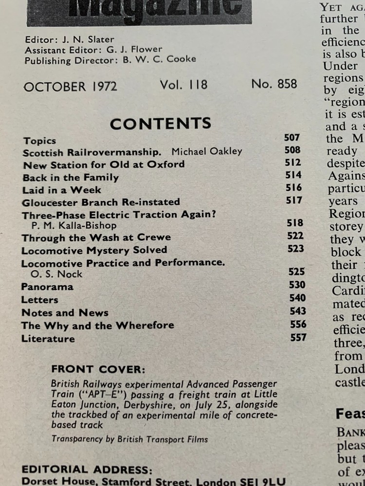The Railway Magazine - 1972 - complete year - includes 75th anniversary issue