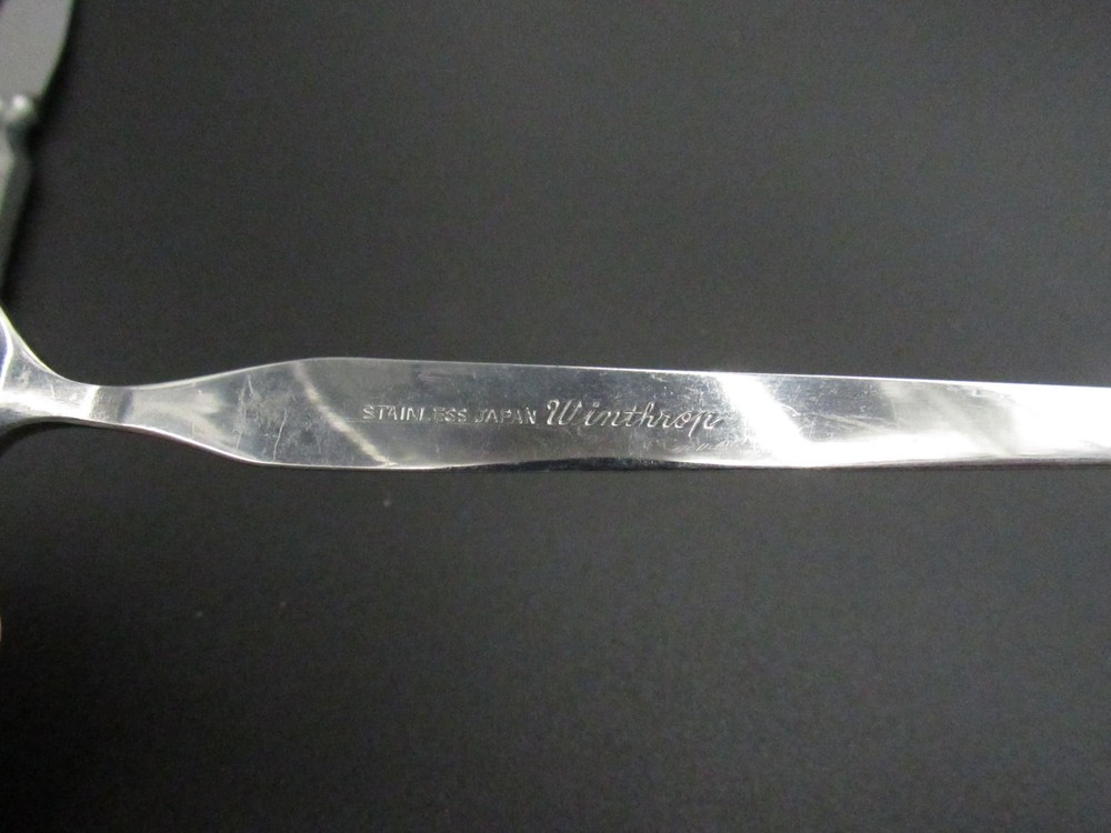 Winthrop Japan Stainless Flatware Set 6 Pcs Spoons Knives Ornate Scroll Pattern