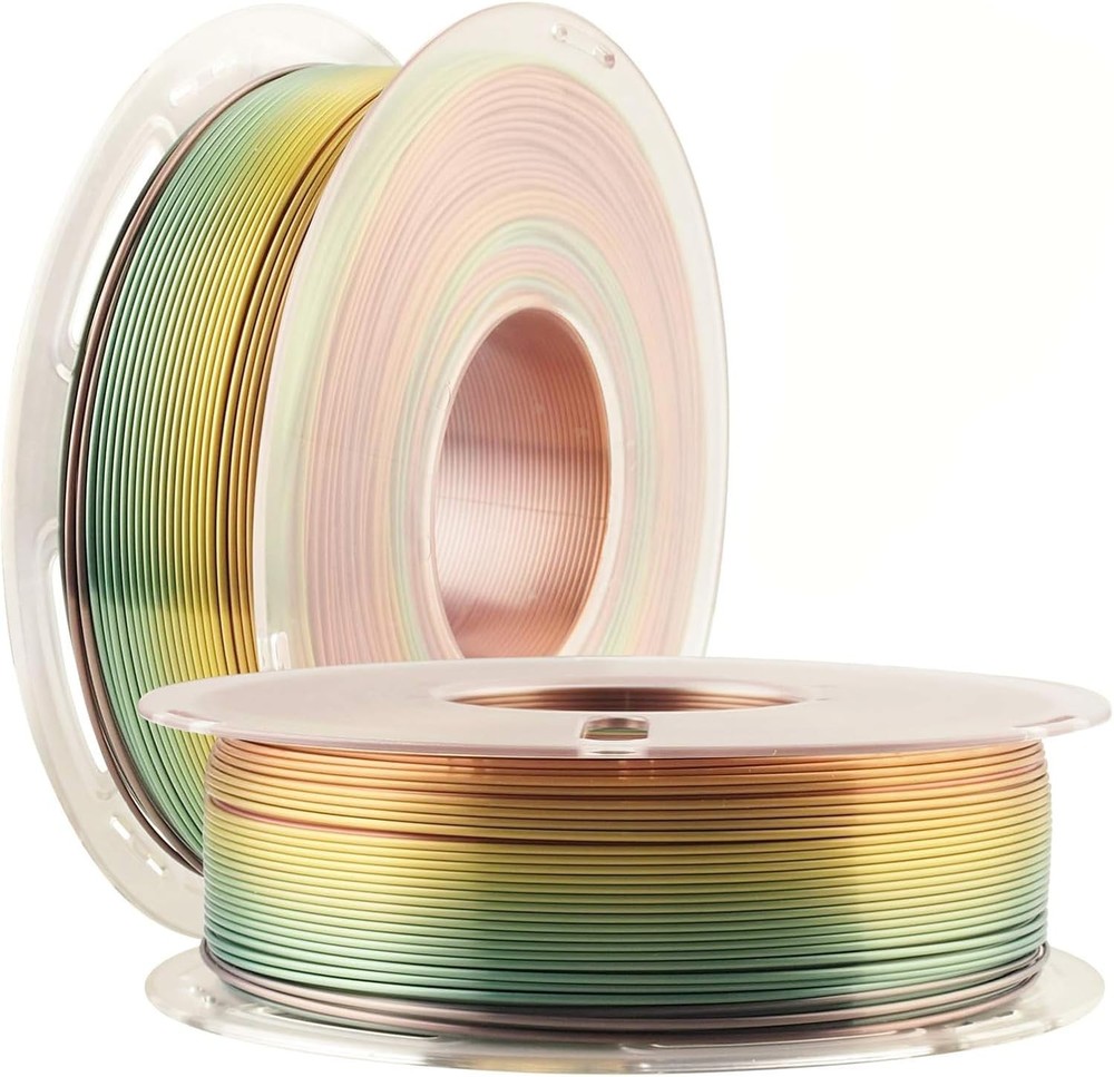 Silk Shiny Fast Color Gradient Change Rainbow Multicolored 3D Printer PLA Filame