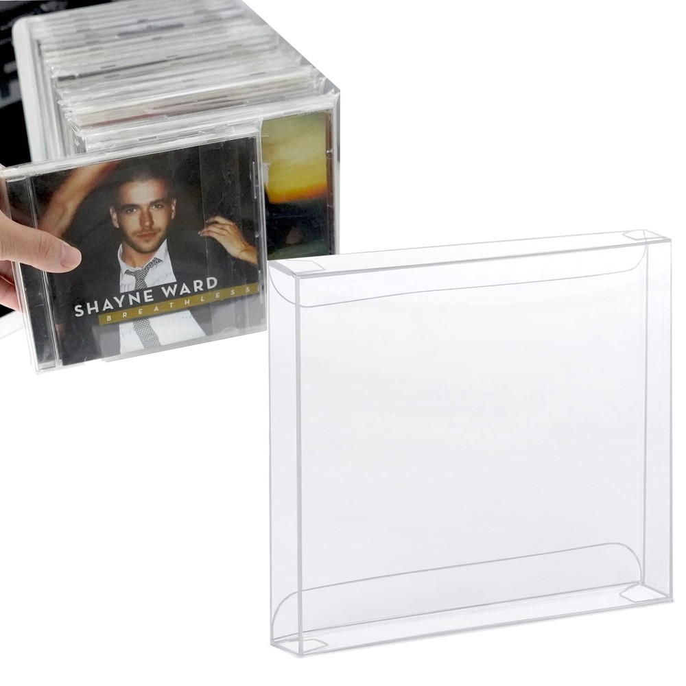 25PC Music CD Jewel Case- Clear Protective Box Protector Sleeve Case (Read!)