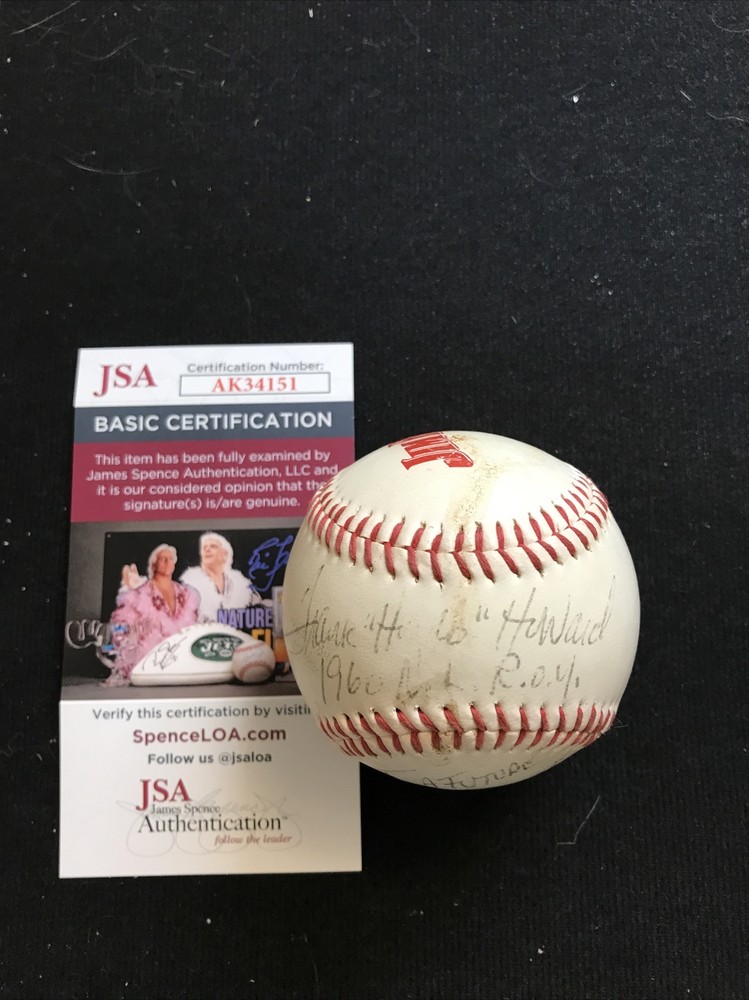 Frank Howard Inscribed Signed Autographed Official MLB Baseball JSA COA