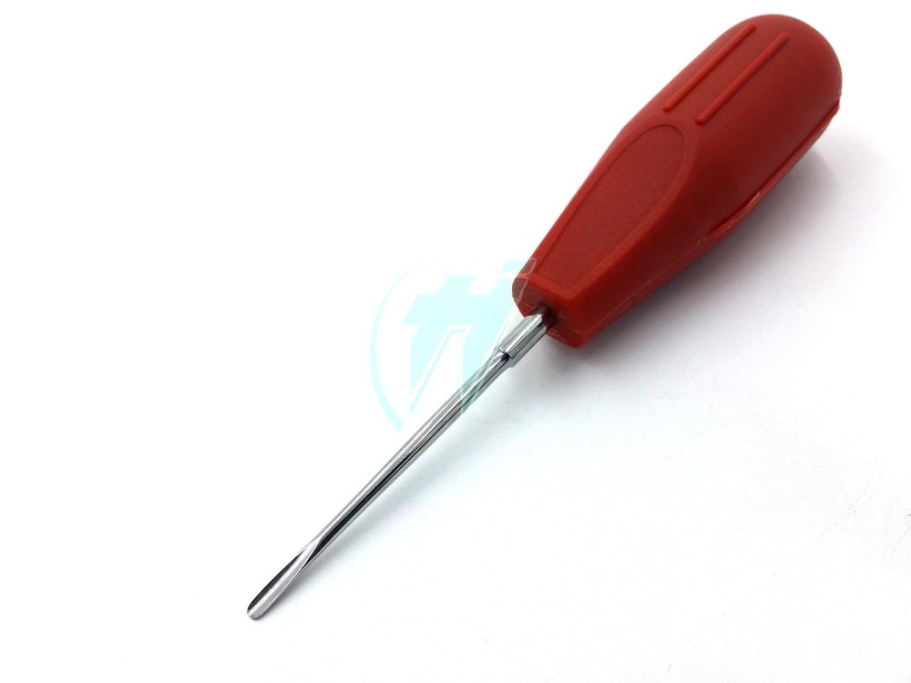 PLASTIC HANDLE DENTAL LUXATING ROOT TIP EXTRACTION ELEVATOR DEL 46 RED