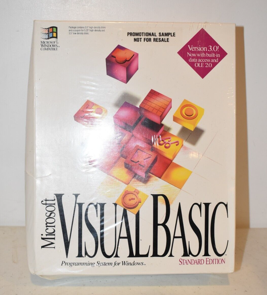 Microsoft Visual Basic Programming System For Windows, Standard Edition 3.0 New
