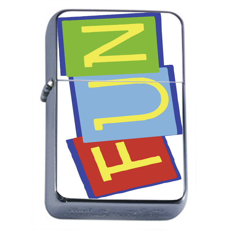 Fun Em2 Flip Top Oil Lighter Wind Resistant