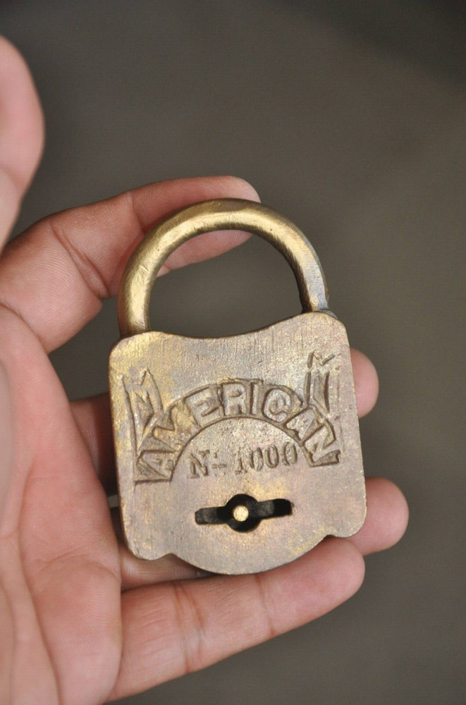 5 Pc Vintage Different Brands Brass Handcrafted Solid Padlocks