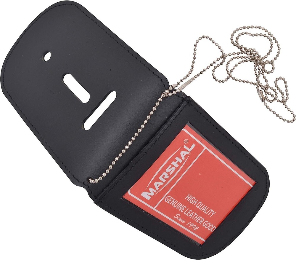 Marshal Wallet® Leather ID & Badge Holder with Chain