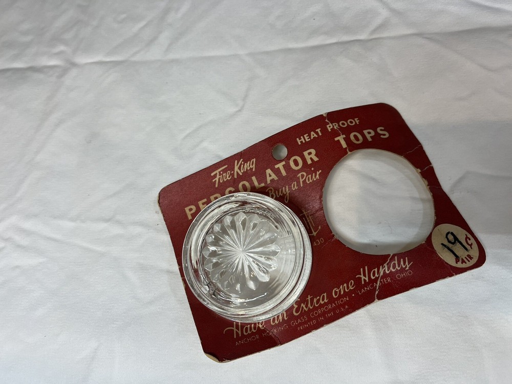 NOS Vntg Fire King Percolator Top Made USA Round