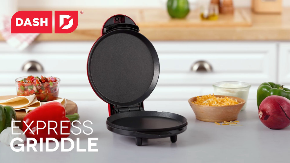 Round Electric Pancake Maker & Egg Griddle - Nonstick Breakfast System - Quick H