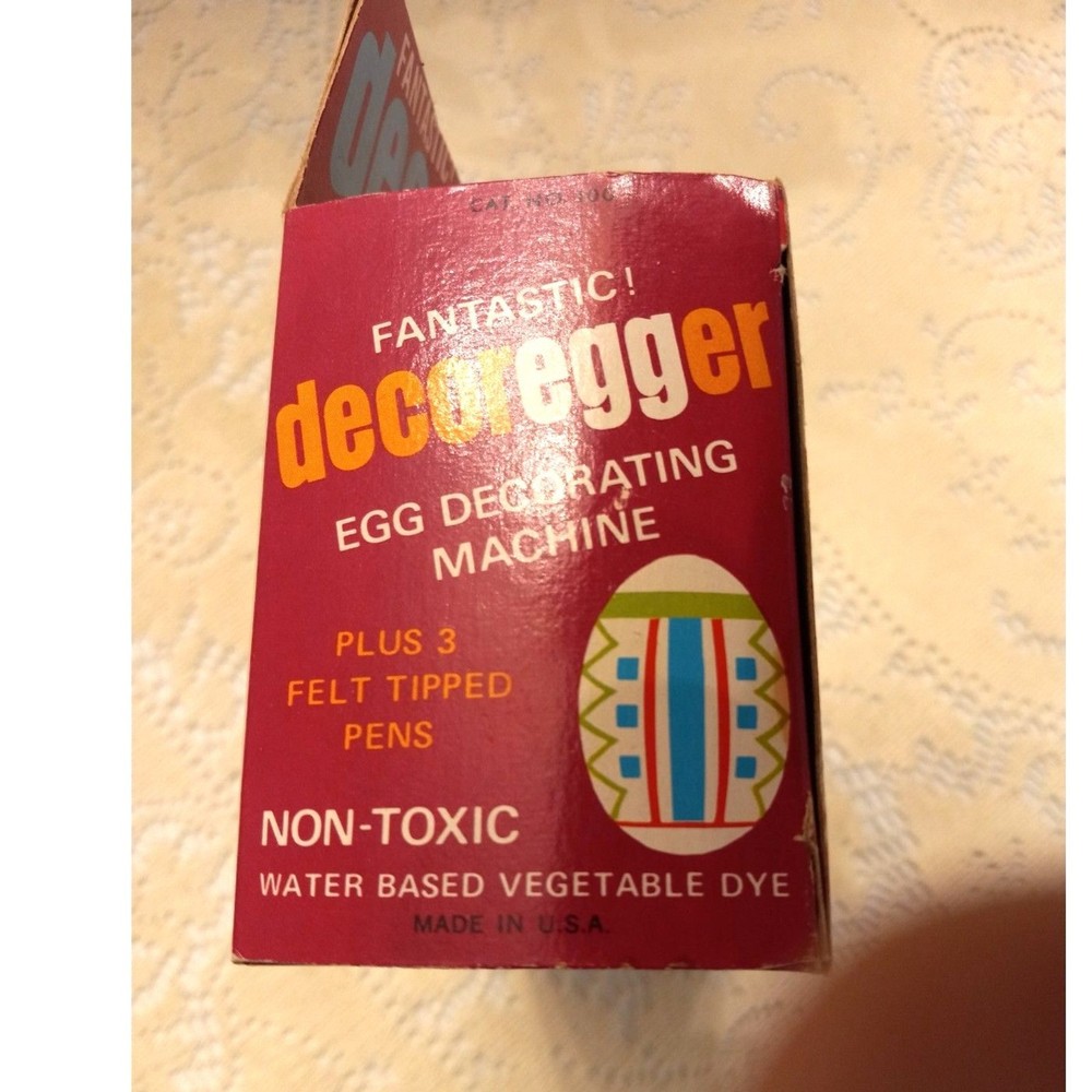 OPEN BOX USED 1970s Decoregger Easter Egg Decorating Machine WORKING CONDITION