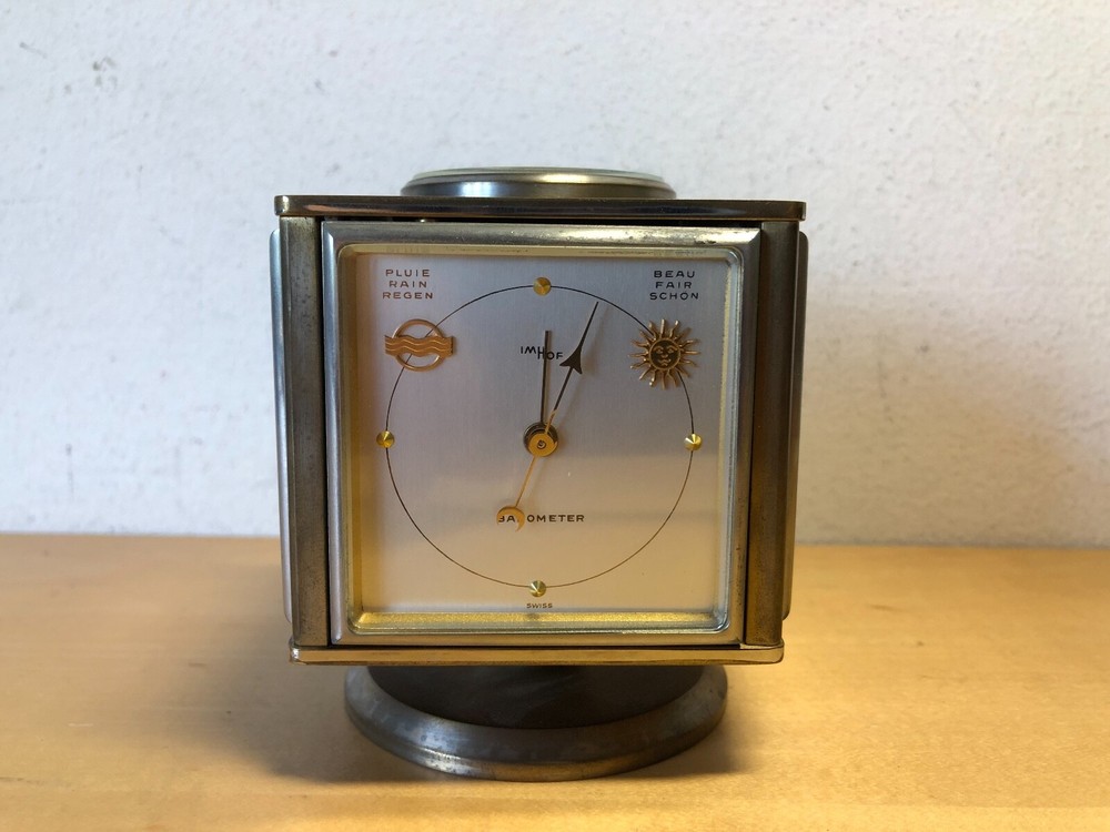 Used - Pendulette Imhof Table Clock Ref. 560/802 - Rare Vintage Table Clock