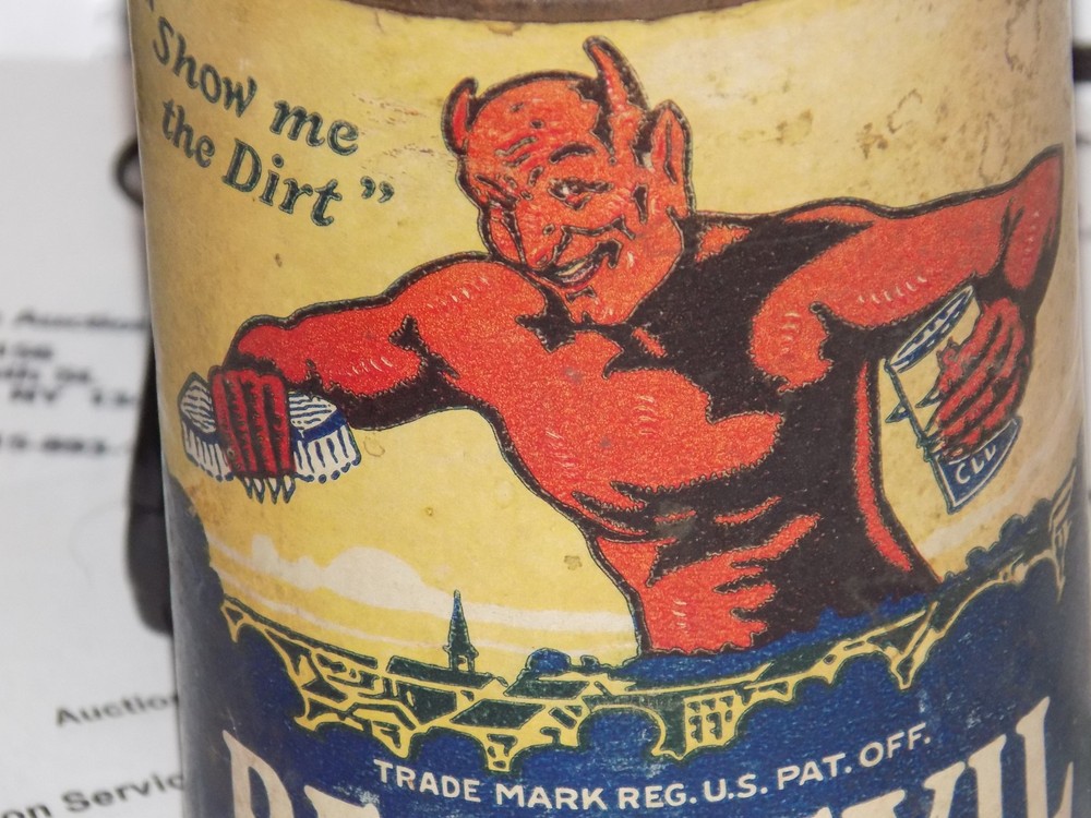 Vintage Red Devil Cleanser Cardboard 13 Ounce Container