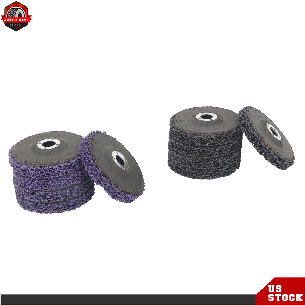 Paint Stripping Disc Set 4'×5/8" 6 Purple & 6 Black Efficient Rust Paint Removal