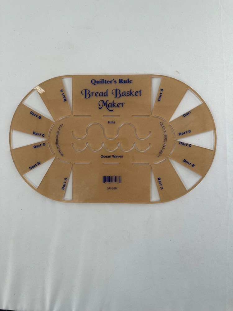 Quilter's Ruler Quilted Bread Basket Pattern Maker Plastic Template.