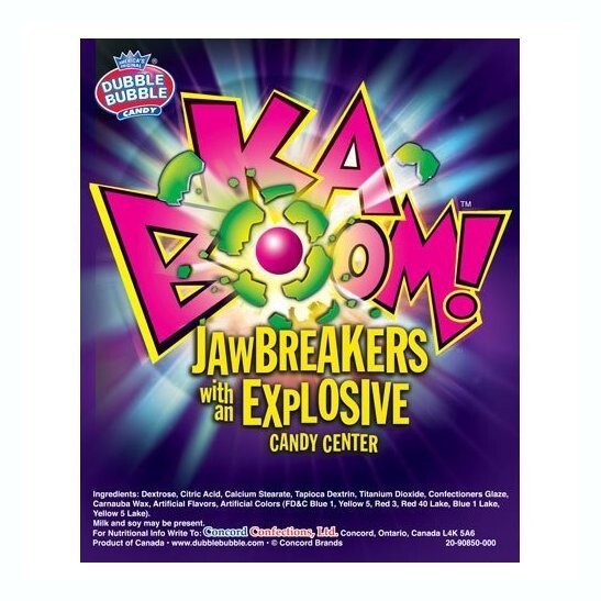 Kaboom 1" JAWBREAKERS 4 LBs Bulk Vending Machine Candy Centers