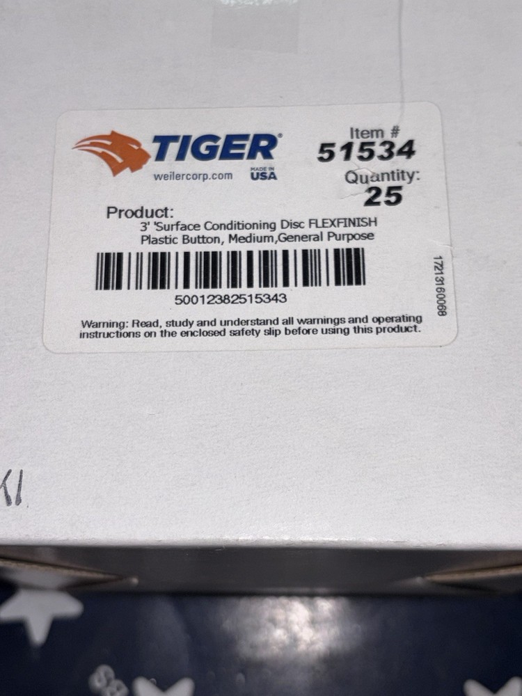 (25) Weiler 51534 - 3" Plastic Button Style, AO Medium Surface Conditioning Disc