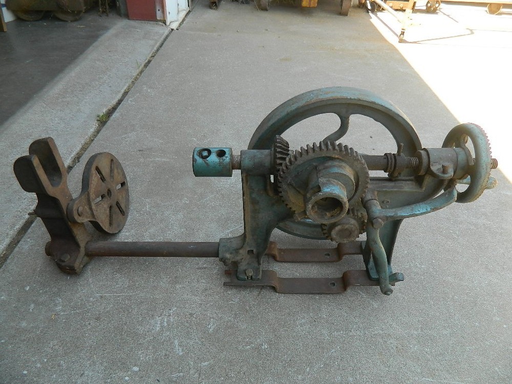 Vintage Antique Hand Crank Drill Press