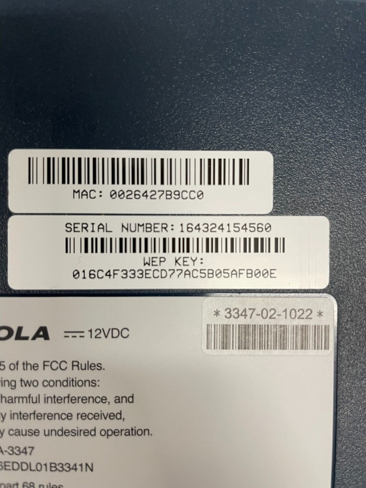 Motorola GZ53347 Wireless Gateway - New