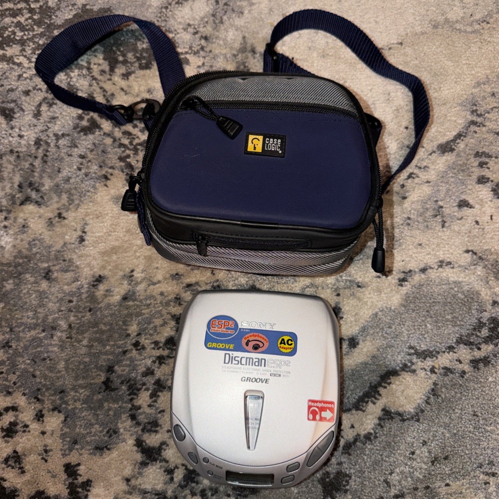 Sony Discman ESP2 CD Compact Player Model D-E401 Steadysound Protection - Silver