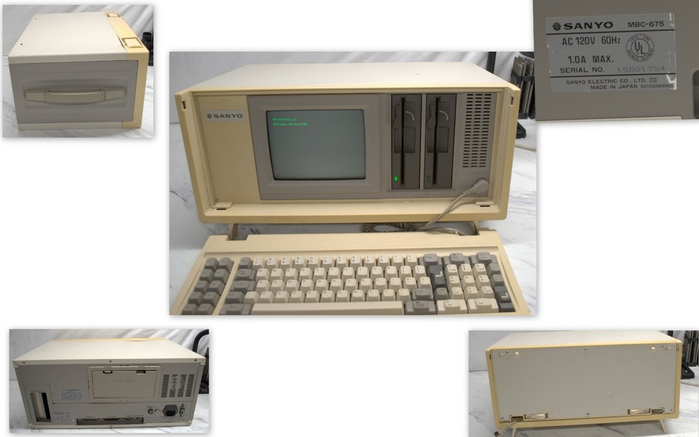 Rare Sanyo MBC675 MS-DOS Computer  Ships WorldWide