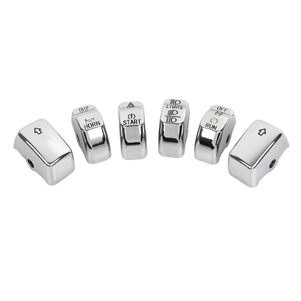 Chrome Hand Control Switch Housing Button Cap For Harley Sportster 883 Softail