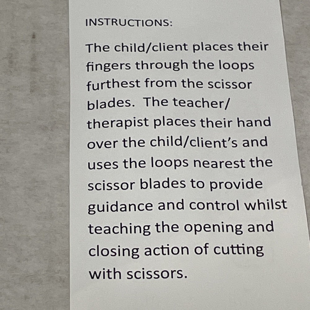 Dual Control Teaching Scissors Child/Client Parent Design By Peta Gift Easi-Grip