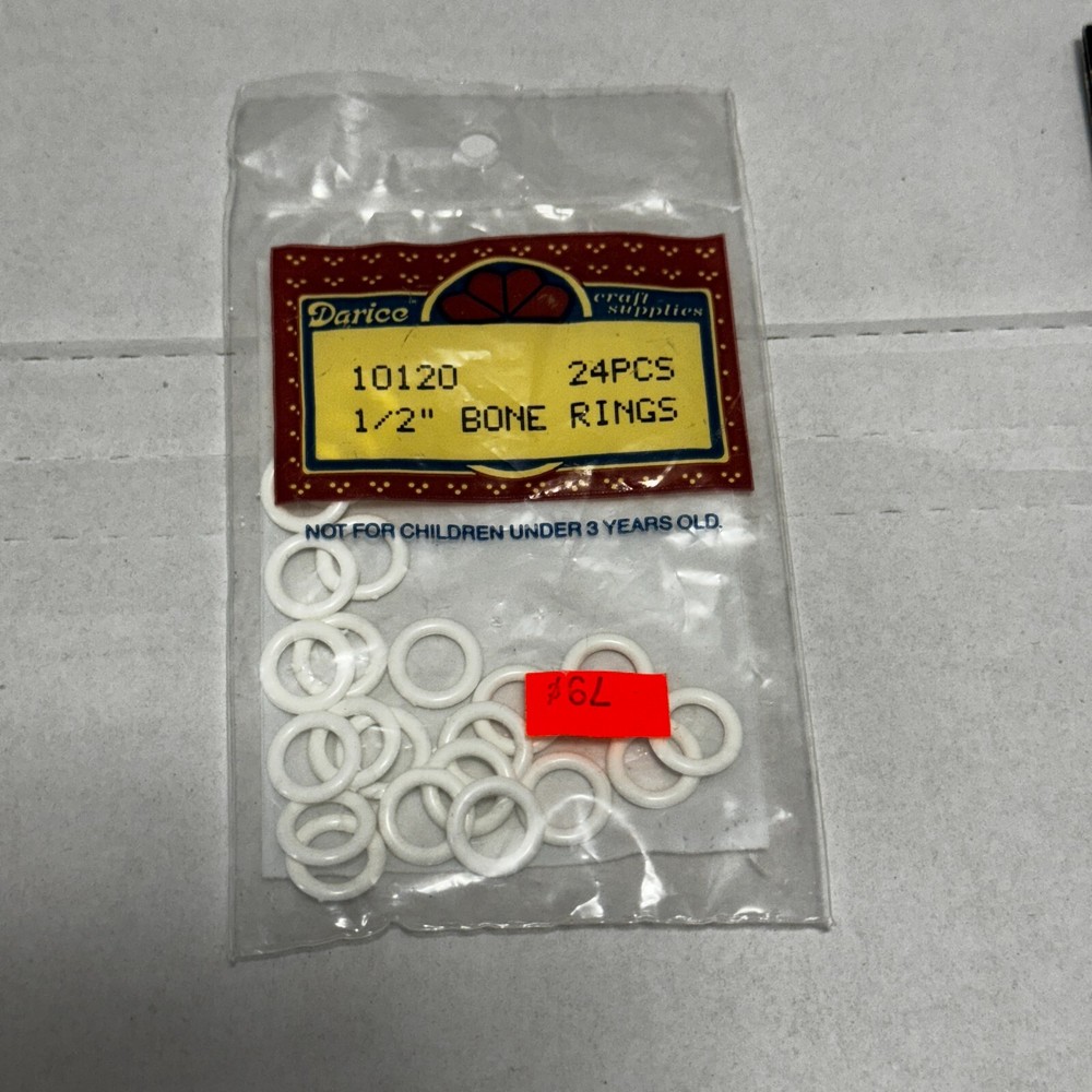 Plastic Bone Rings 1/2" 24/Pkg DARICE