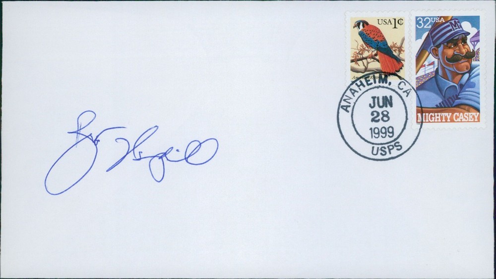 Bret Hemphill Anaheim Angels Signed First Day Issue Cachet JSA Authenticated
