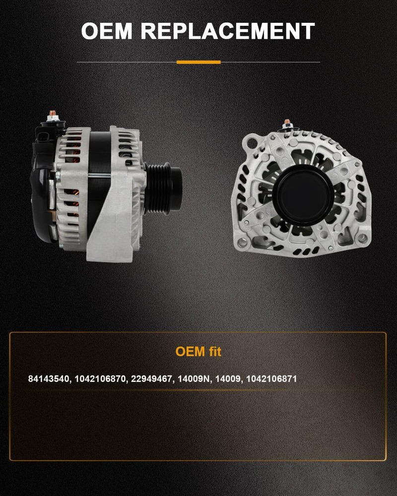 Alternator Compatible Escalade 6.2L Silverado 1500 4.3L Replace 14009