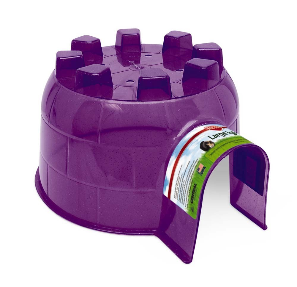Kaytee Large Igloo Hideout Translucent Plastic Habitat Decor for Small Animals