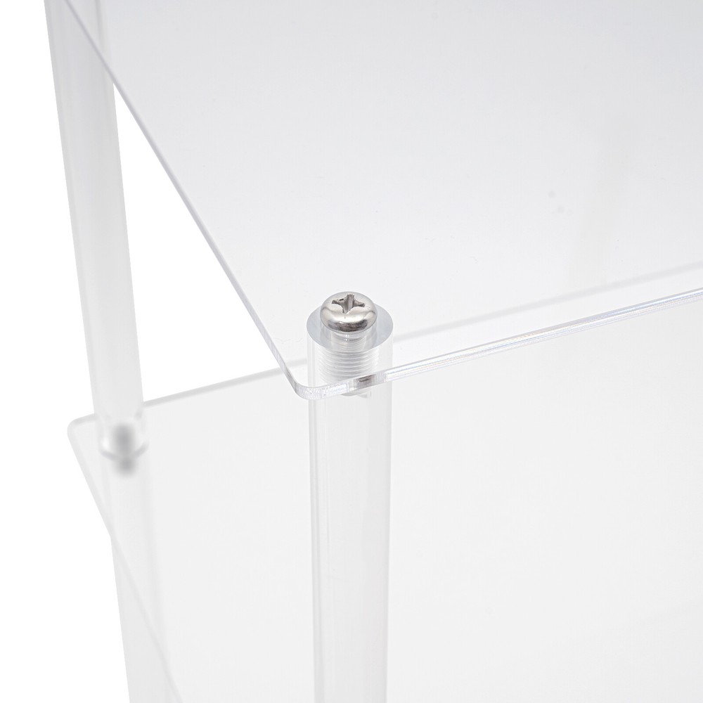 Acrylic Printer Stand 3-Tier Multifunctional Rolling Printer Table on Wheels