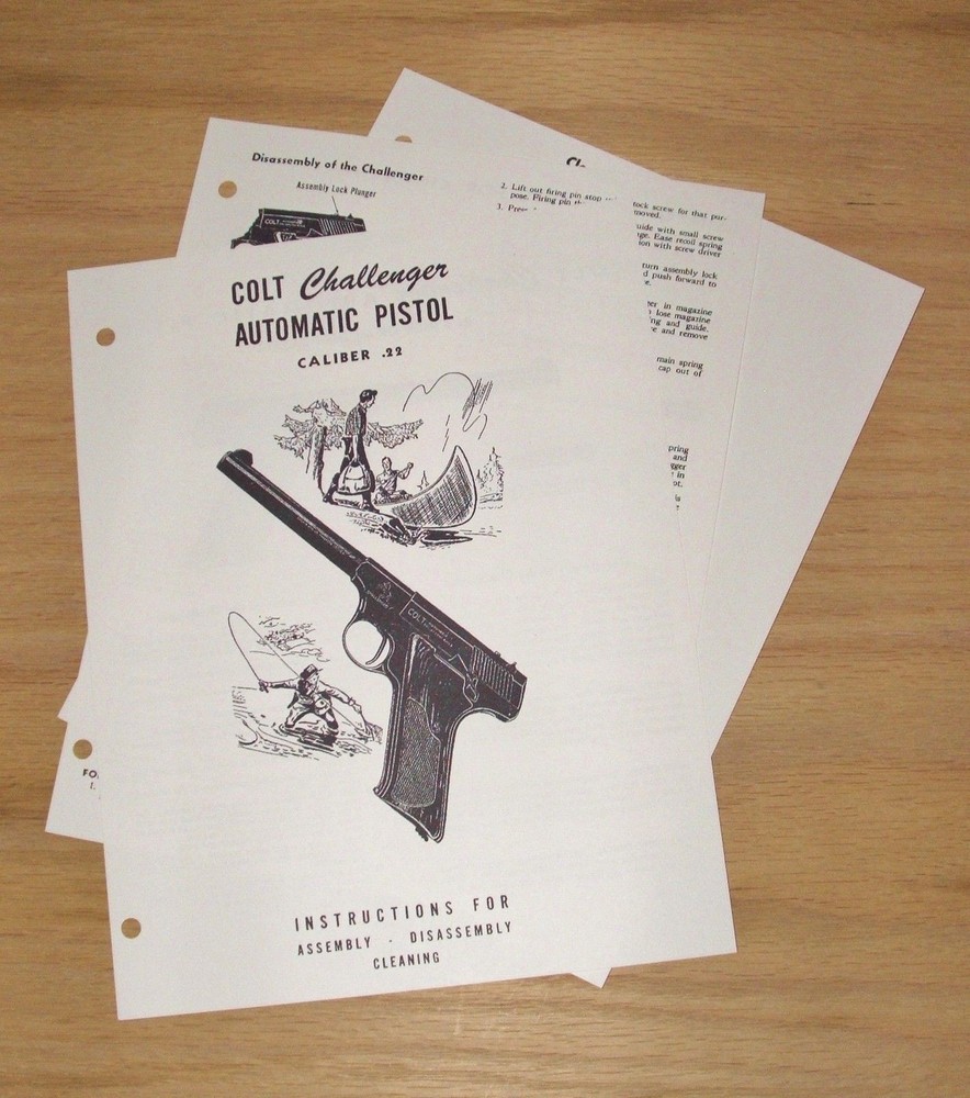 Colt Challenger Automatic Pistol Manual - .22 Caliber -  #M5