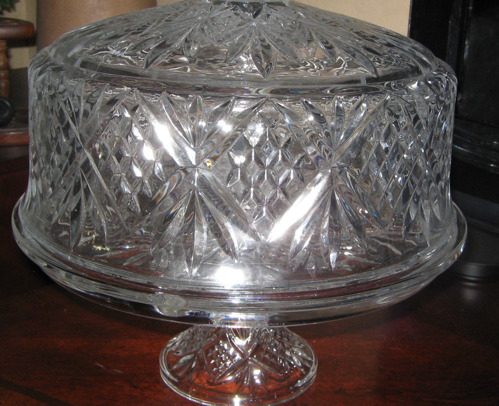 Dublin Crystal Cake Plate & Dome, 12" Dia