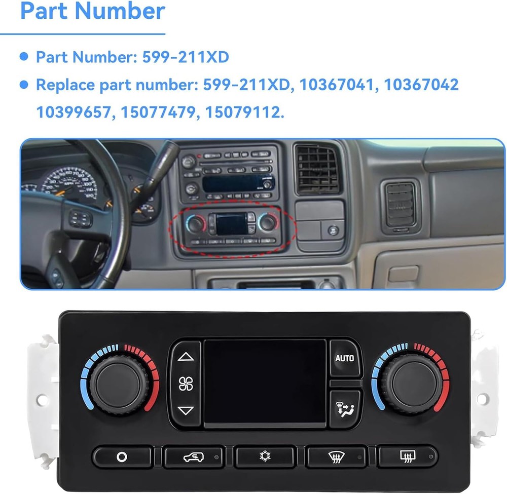 AC Heater Climate Control Module 599-211XD For Chevy GMC Improved Design