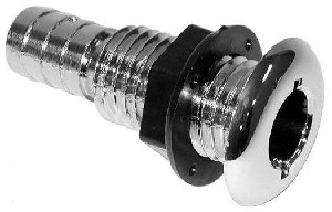 TH Marine TH-750CP-DP Chrome Thru Hull Connector Fitting 3/4"