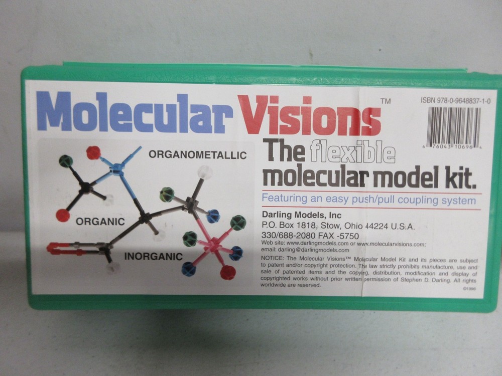 Molecular Visions The Flexible Molecular Model Kit USED, NOT complete. "C" B6S3
