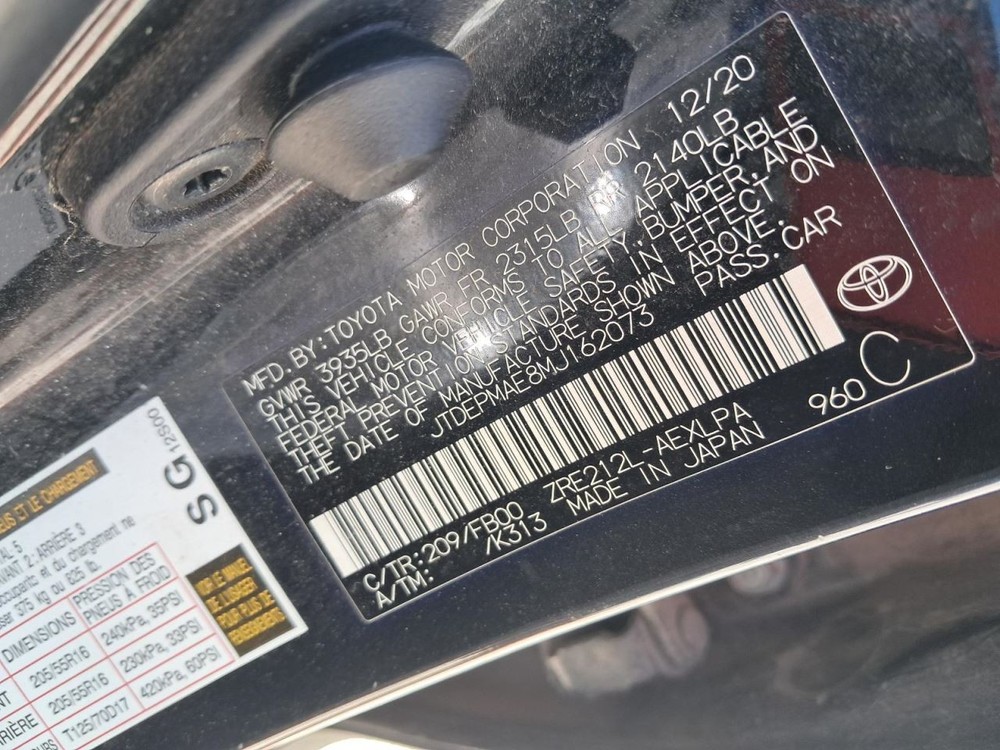 COROLLA 2021 Glove Box 4826065